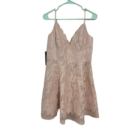 Revolve Keepsake The Label Sundream Lace Mini Dress Pink Size Large NWT - Picture 1 of 9
